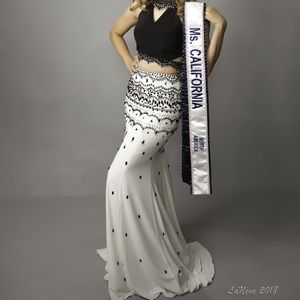 Rachel Allan 2 piece Beaded Dress